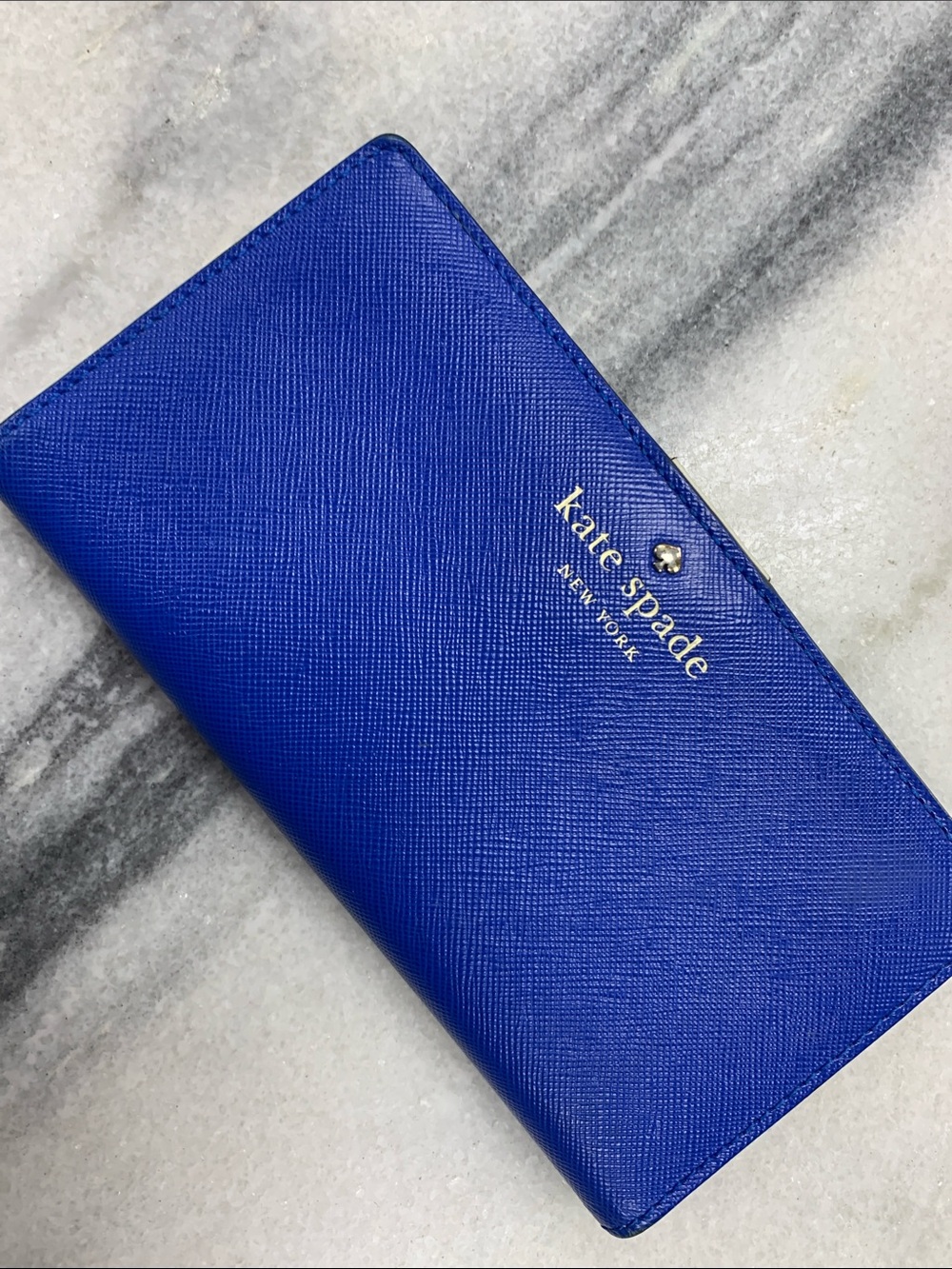 kate spade New York Royal Blue Saffiano Wallet